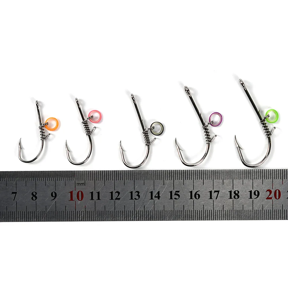 

10 шт. рыболовные крючки из углеродистой стали с колючками рыболовные крючки с отверстиями, фиксированные крючки для креветок на żywo