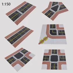 Skala N 1:150 symulacja autostrady UV druk drogowy Model ulicy Diy piaskownica stołowa materiały krajobraz miejski z budynkami zestaw dioramy 1 szt