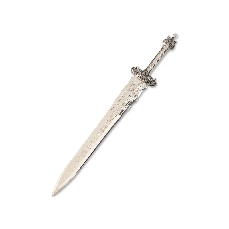 30 سنتيمتر/11.81in خلق الآلهة اثني عشر السيوف المقدسة البضائع اليشم بحيرة الأبيض ضوء السيف سبيكة نموذج لعبة معدنية جمع #5