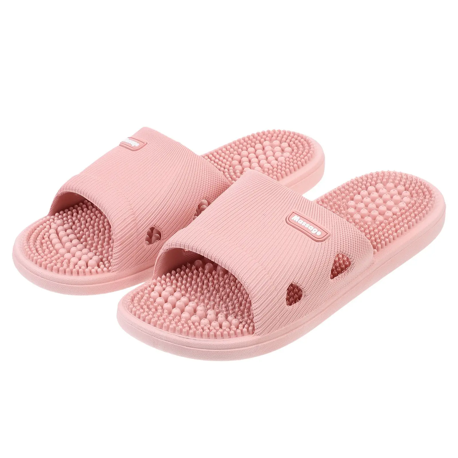 

PVC Anti-Slip Cool Sandals Household Slippers Massage Design Breathable Plastic Indoor Footwear Soft Unisex Bathroom Home Shoes