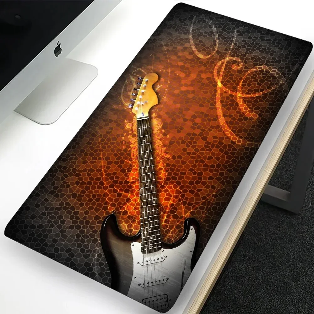 Guitar Music Large Gaming Mouse Pad Computer Mousepad PC Gamer Laptop Mouse Mat Office Mausepad Silicone Keyboard Mat Desk Pad