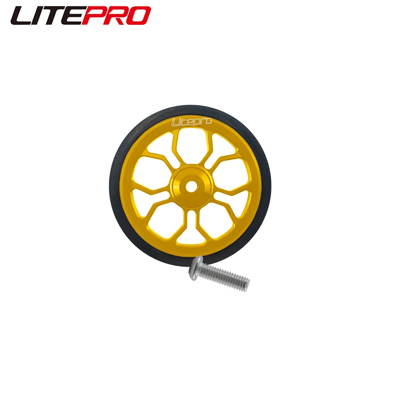 Litepro 3D Hollow 80mm Easy Pushing Wheels Spider Large Easy Wheel Modified sealed Bearing Wheel For Brompton Folding Bike