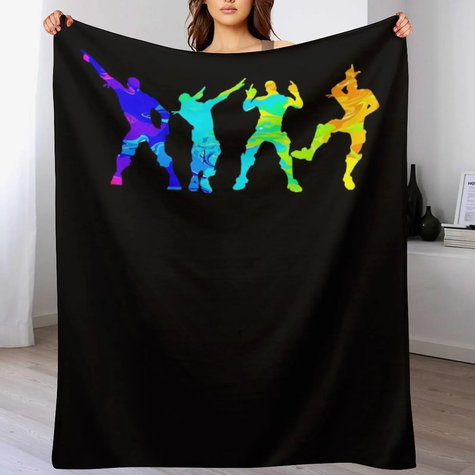 Battle Royale Dance of Victory Throw Blanket Machine Washable Soft Warm Blanket