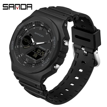 SANDA, nuevo Reloj deportivo a la moda para mujer, Reloj de pulsera electrónico militar LED Digital resistente al agua para mujer, Reloj para chica