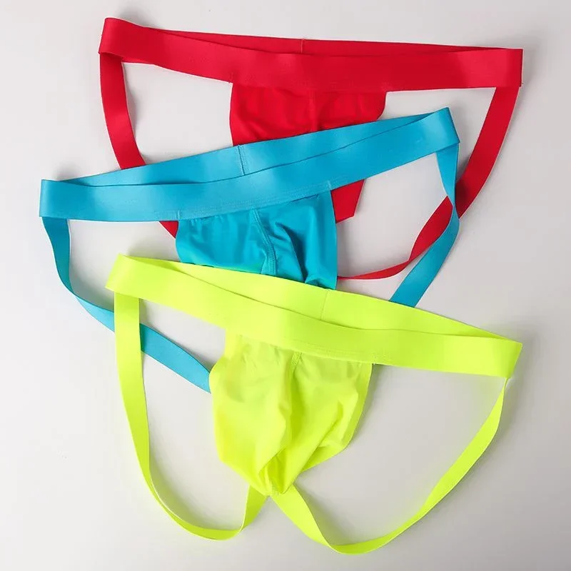 الحرير الجليد مثير الرجال ثونغ حزام رياضي منخفضة الارتفاع السروال مفتوحة الظهر الذكور g-سلسلة تنفس حزام الصلبة المثيرة الملابس الداخلية مثلي الجنس #1