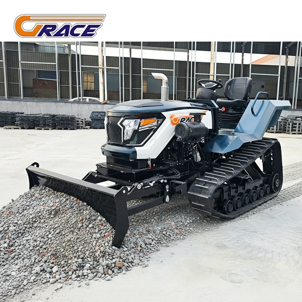 New Hot Sale 80HP Crawler Tractor For Sale Enhanced Hydraulic System With Rotary Tiller And Crushing Hammer