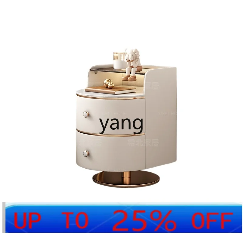 

LMMSmart Bedside Table Integrated Bedroom Stone Plate Installation-Free Home High-End Bedside Cabinet