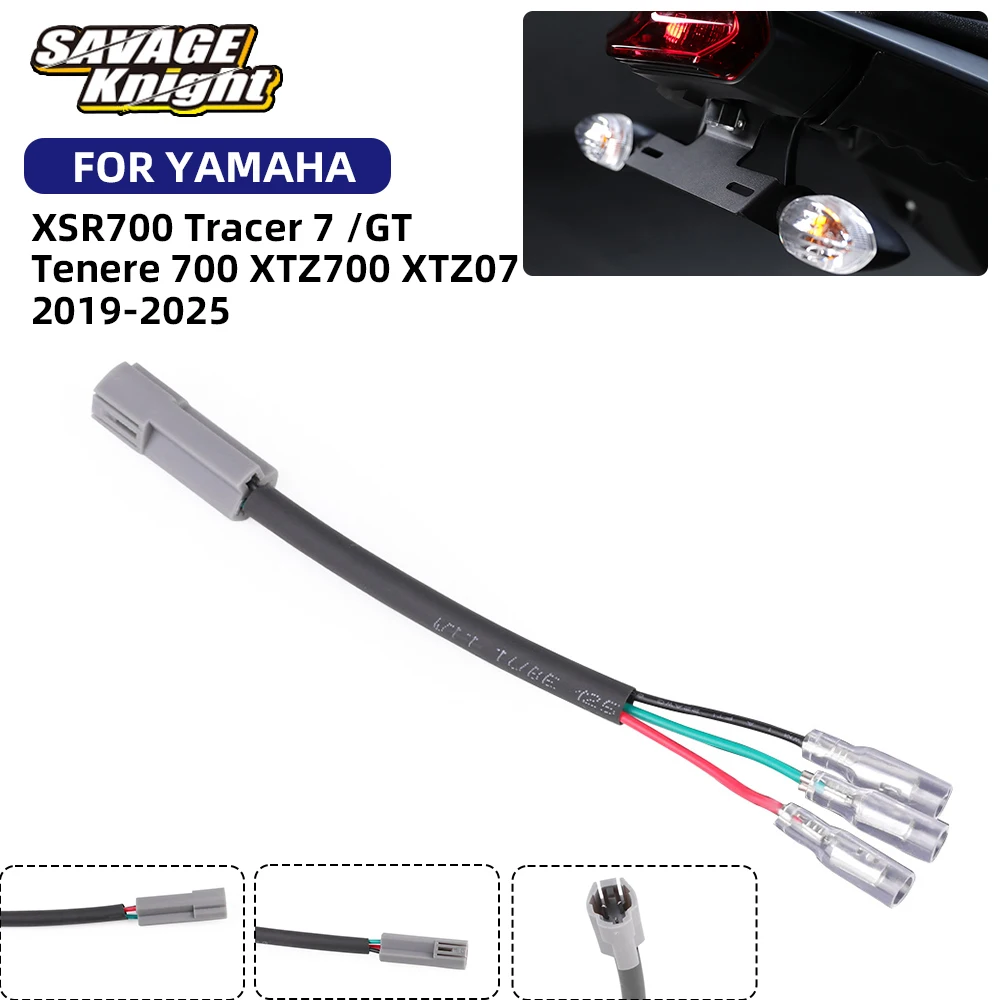 

2025 For YAMAHA Tenere 700 License Plate Light Wire Plug Adapter Connector Tracer 7 /GT 7GT XTZ700 XTZ07 T7 XSR700 2019-2024