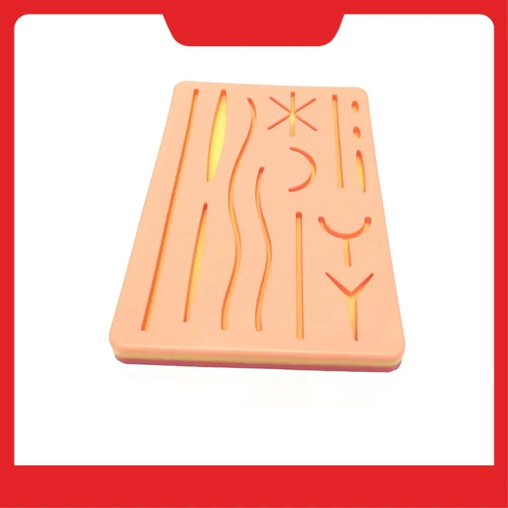 

Traumatic Suturing Training Pad Wound Silicone Suture Pad Reusable Silicone Suture Practice Mat-N38R