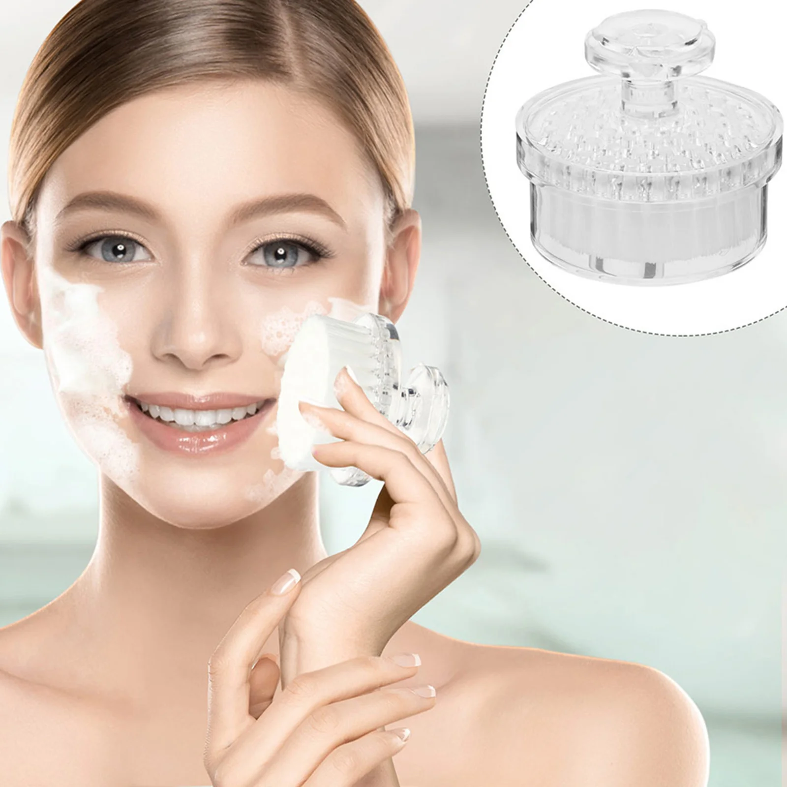 

Face Cleansing Brush Portable Manual Facial Exfoliating Tool For Deep Pore Cleaning Blackhead Prevention Soft Bristle