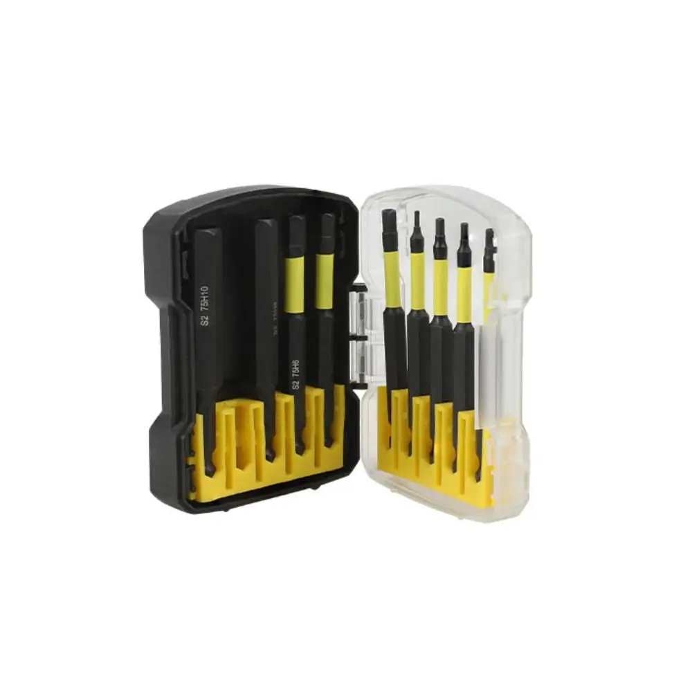 75mm Hex Head Screwdriver Bit 1/4 Inch Handle Magnetic Impact Driver Drill Bits with Hole High Concentricity