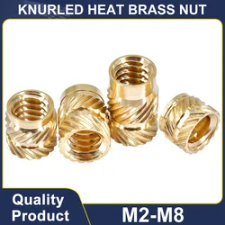 M2 M2.5 M3 M4 M5 M6 M8 Heat Brass Insert Nut Hot Melt Metric Thread Insertnut Double Twill Knurled Insertion Nuts For 3d Printer