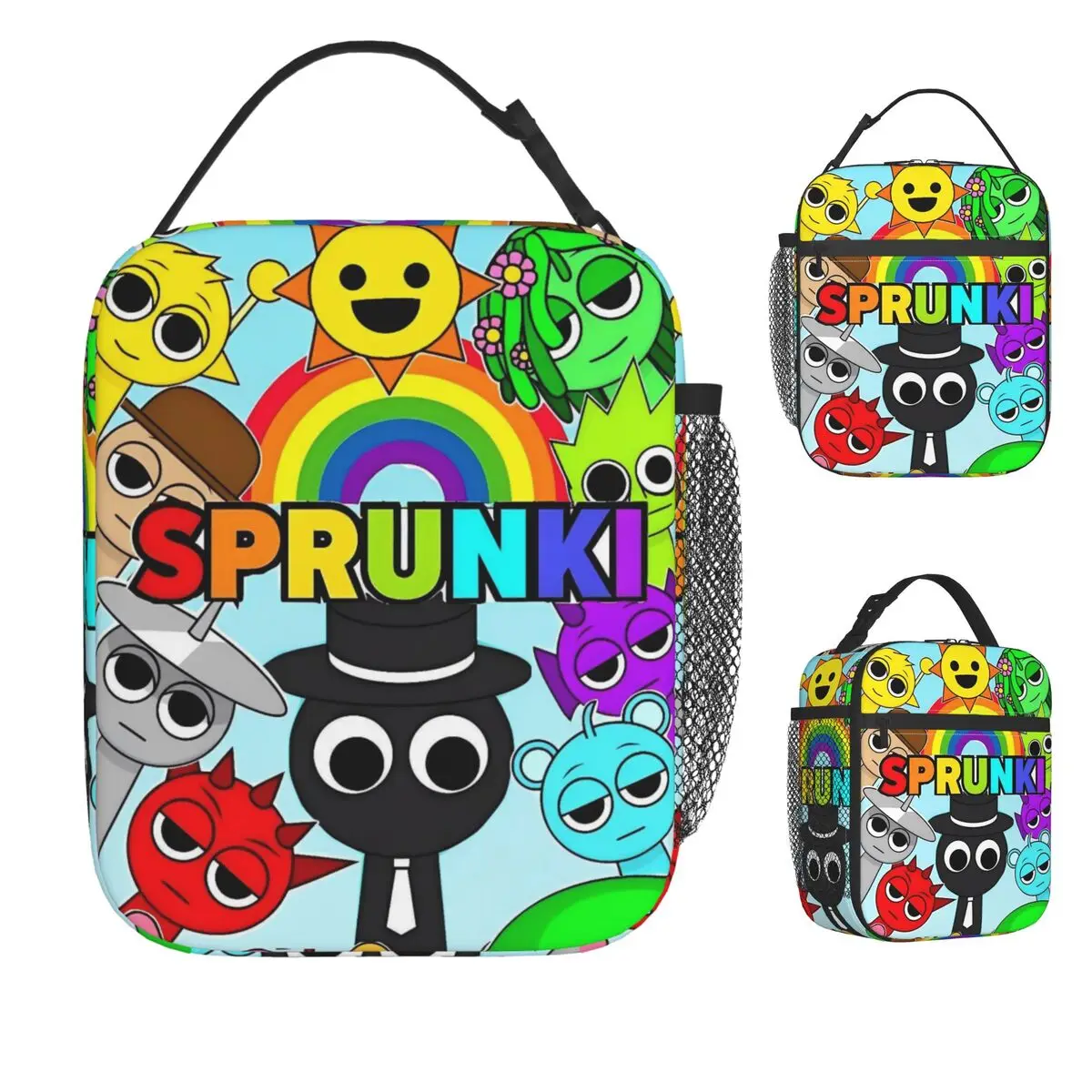 

Sprunki Incredibox Сумка для обеда Модная коробка для обеда Школьная портативная изолированная термосумка-тоут Сумка-холодильник на заказ