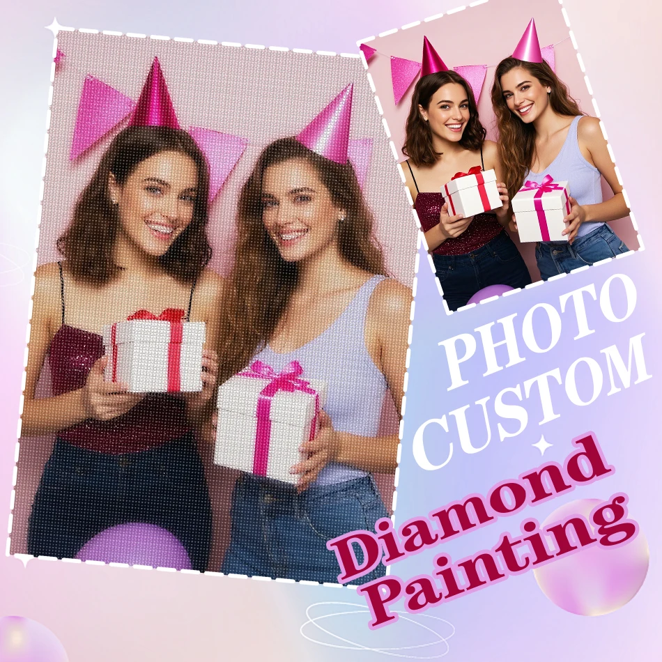

CHENISTORY Photo Custom Diamond Embroidery Cross Stitch Painting Full Square Round Mosaic Picture Rhinestones Home Decor