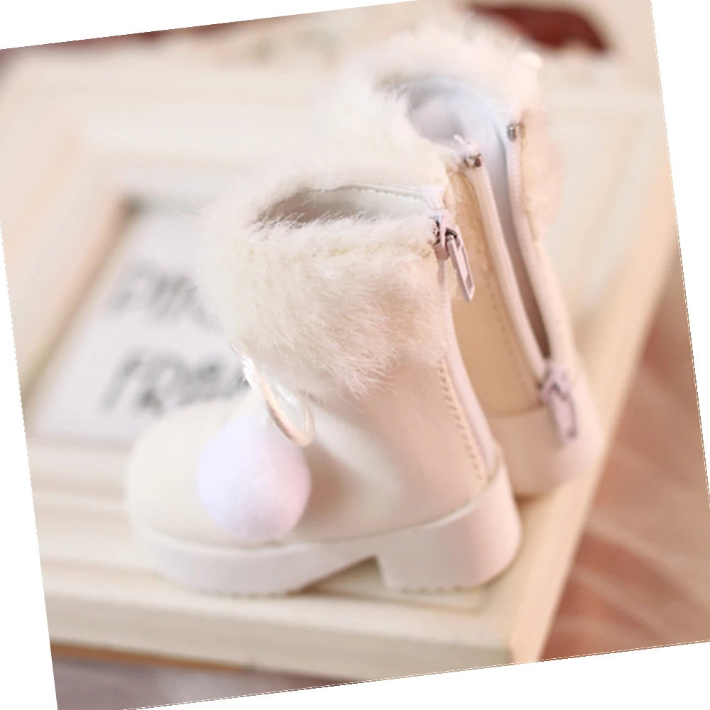 Accesorios para muñecas articuladas para niña, UGG botas de nieve, zapatos blancos, 1/4 MSD 1/3 SD10 bjd, YG004