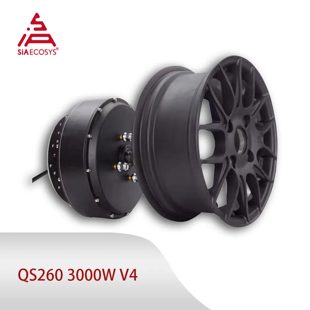 

3000W Hub Motor QS260 V4 Single Shaft for Electric Car, Detachable In-Wheel Motor High Torque 72V