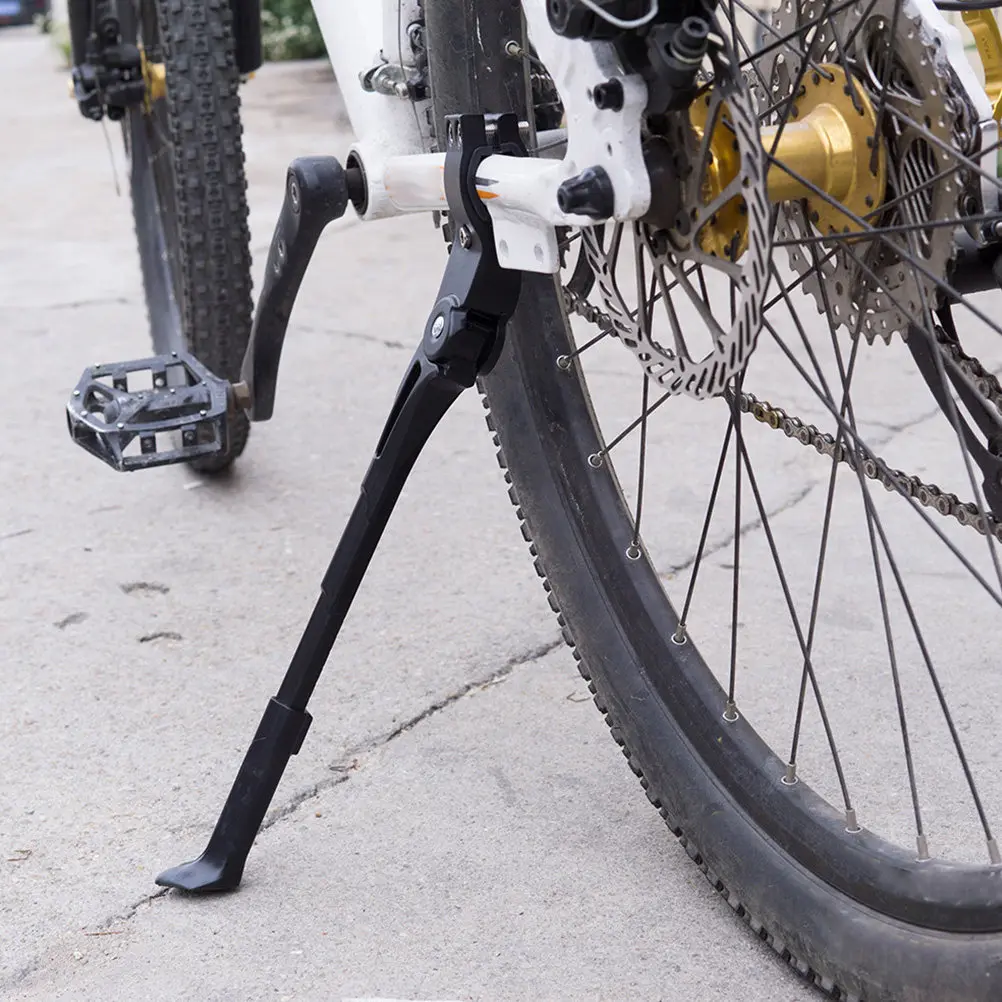 Professional Bike Kickstand Adjustable Aluminum Alloy Sidestay for 22-27 Inch Wheel Bicycle Parking Rack Support Side Foot