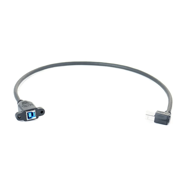 USB Right Angled Male To Female Extension Cable Back Panel Mount Adapter 0.5m Fast Speed Data Transfer