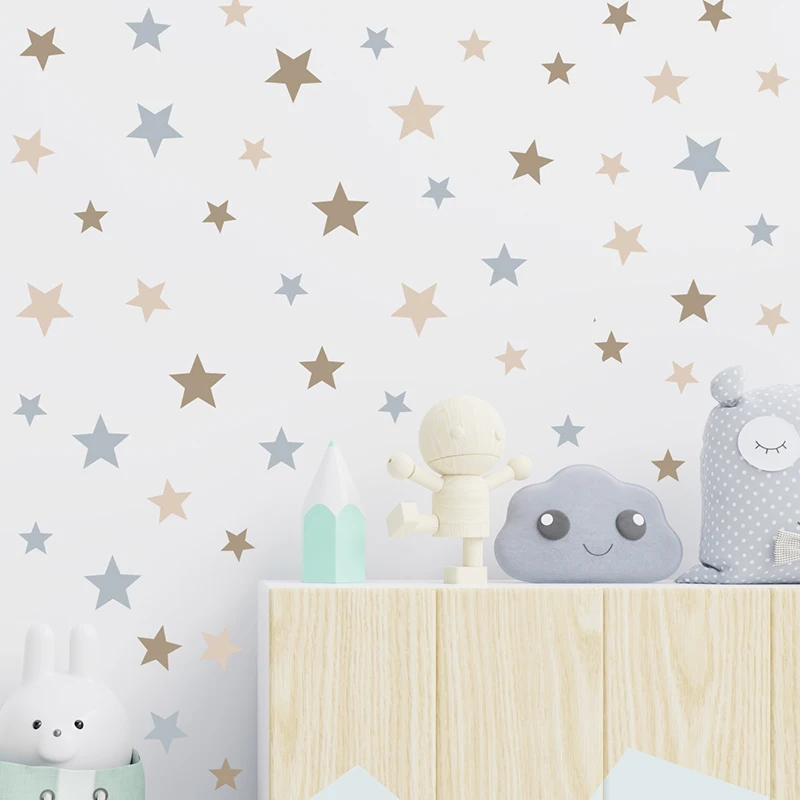 71pcs Cartoon Star Wall Stickers for Bedroom Living Room Decoration Kids Room Baby Nursery Room Wall Decals Murals Wallpaper