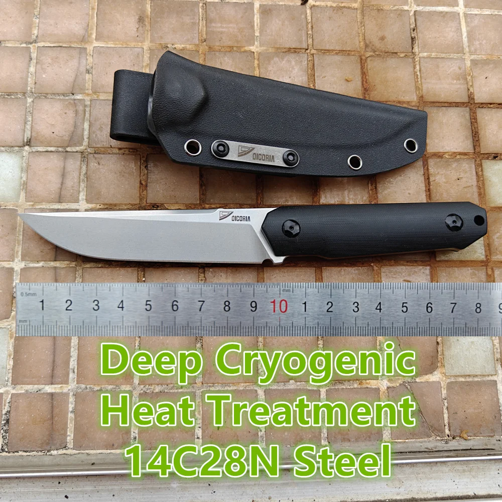 

DICORIA Kwaiken Dk36 Real Cryro 14C28N Steel G10 Handle Utility Fixed Blade Knife Camping Fishing Hike Outdoor EDC Survival Tool