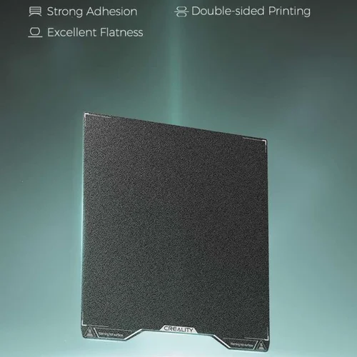 Imagen 2 del producto Creality Hi Placa de construcción de resina epoxi, alta resistencia, resistencia al desgaste, planitud, plataforma de impresión PEI con textura negra de doble cara
