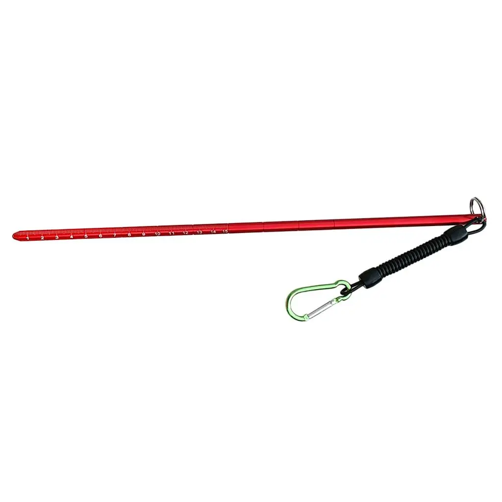 2x Scuba Diving Aluminum Alloy Pointer W/Measurement & Lanyard W/Carabiner