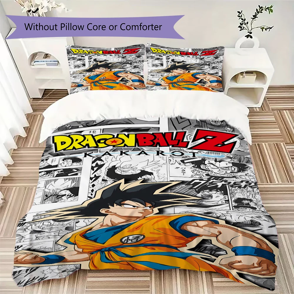 Son Goku Duvet Cover, 3pcs Bedding Set, Digital Print, No Filling, Multi-Size, Kids Gift -HYQ16