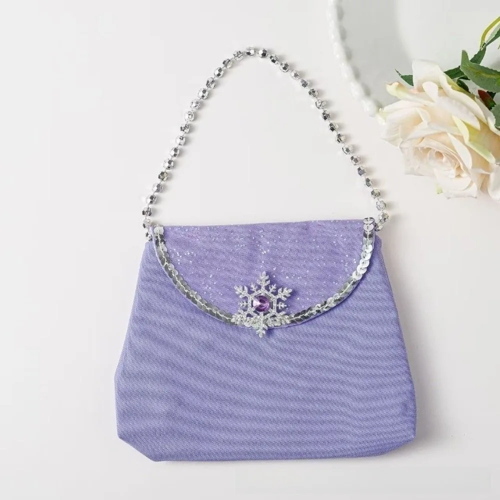 

Multicolor Princess Handbag Snowflake Pattern 1pc Coin Purse Baby Girl's Size Peach Heart Design Phone Bag Photography Props