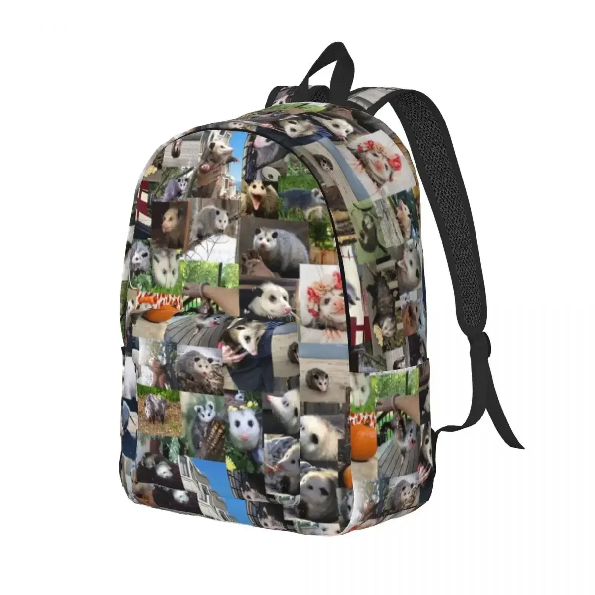 Opossum Teenage Backpack with Pocket Student Work Animal Daypack for Men Women Laptop Canvas Bags