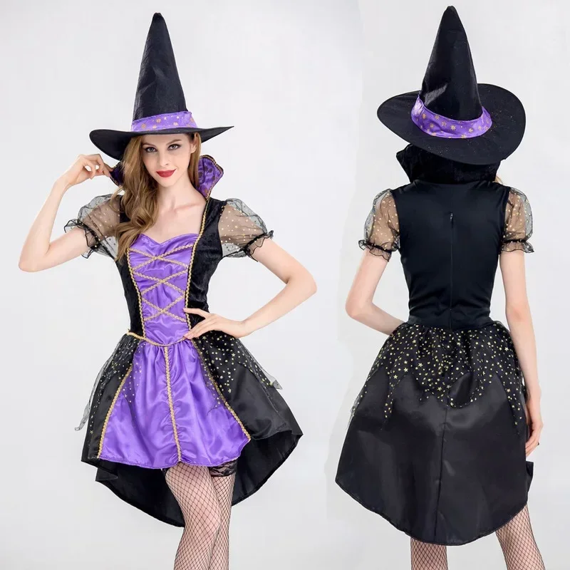 

Halloween Witch Costumes Christmas Carnival Clothing Fantasia Infantil Adult Fairy Costume Vampire Cosplay Party Dress