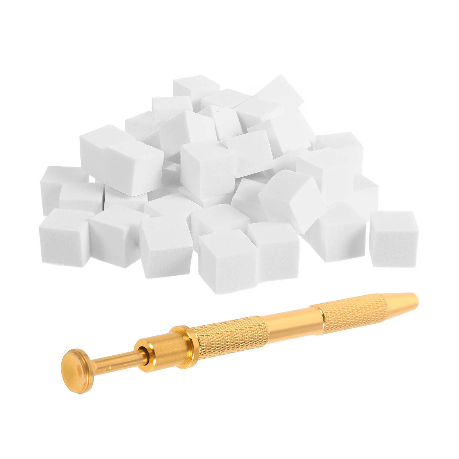 

50pcs Art Sponge Tool Set Multifunctional Applicator Gel Polish Stencils Mini Replaceable Blocks Portable Makeup for Manicure