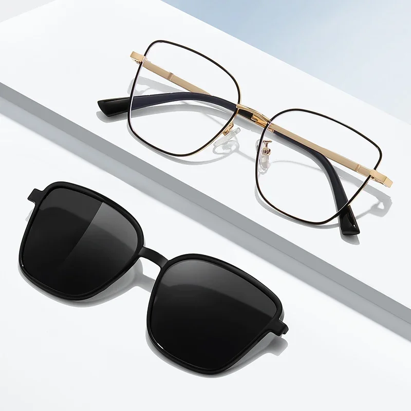 KIZN спортивные солнцезащитные очки для близорукости с бабочкой, оправа 2 в 1, женская модная оправа с магнитным зажимом, поляризационные очки по индивидуальному заказу, очки по рецепту-0,50