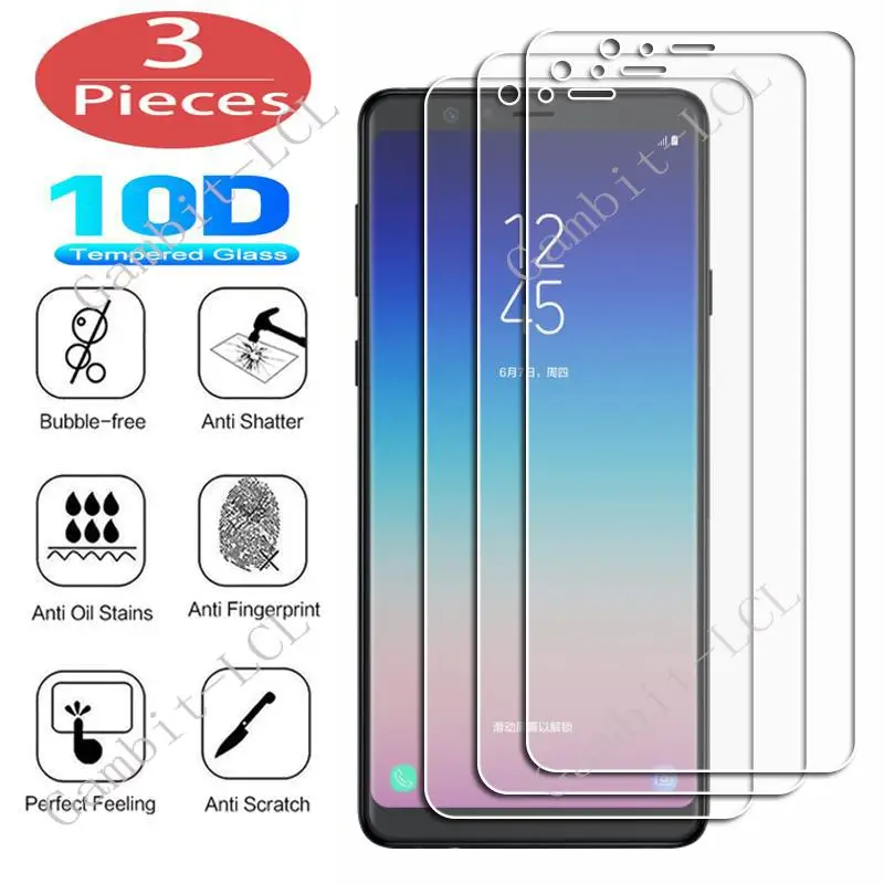 3 pièces verre trempé pour Samsung Galaxy A6 A7 2018 A8 Star Lite A8s A9s A9 Pro 2019 XCover 4s 4 5 6 3 Film de protection d'écran