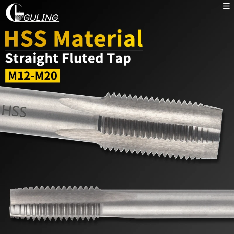 1 шт. метрический машинный метчик HSS для правой резьбы M12-M20, инструмент для нарезания резьбы M12 M13 M14 M15 M16 M17 M18 M19 M20