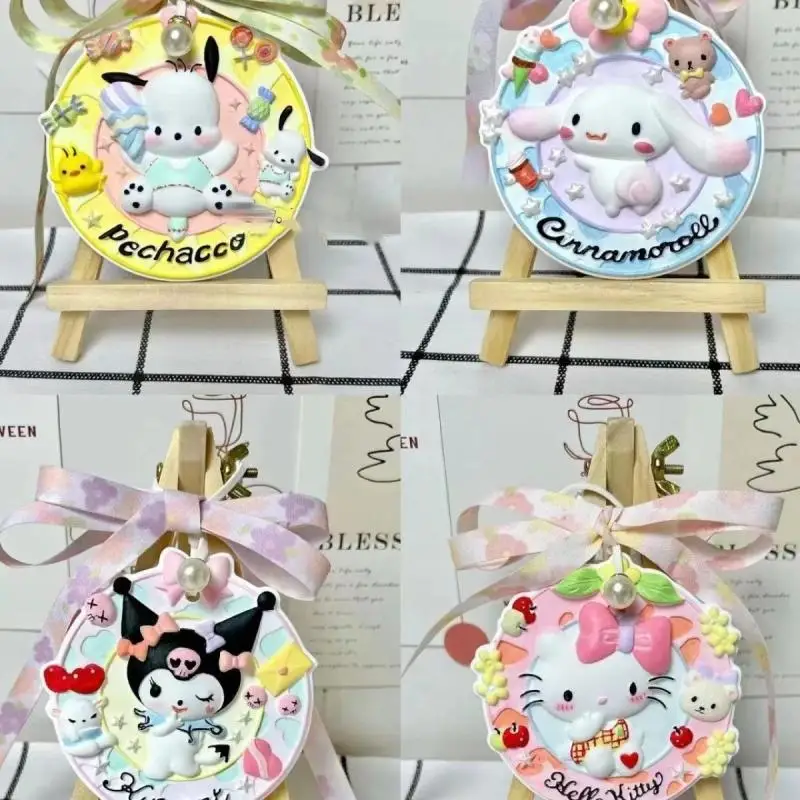 

Sanrios Hello Kitty Kids Diy Pendant Cartoon Plaster Doll Handmade Cute Graffiti Painting Relief Painting Painted Ornaments Gift