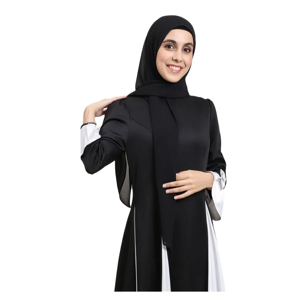 New Magnetic Buckle Instant Chiffon Hijab Ready to Wear Large Size Long Shawl Plain Solid Color Headscarf For Women