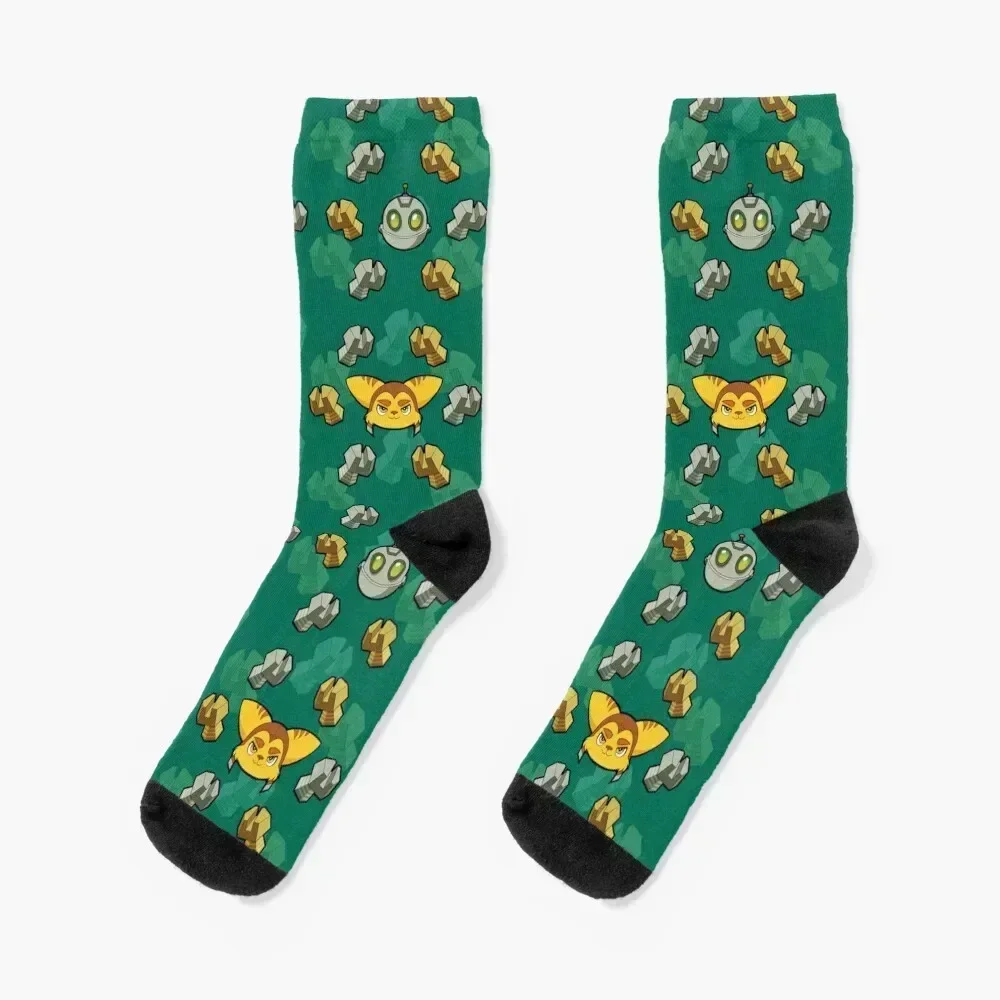

Ratchet and clank pattern Socks Stockings compression sport floral Socks Girl Men's