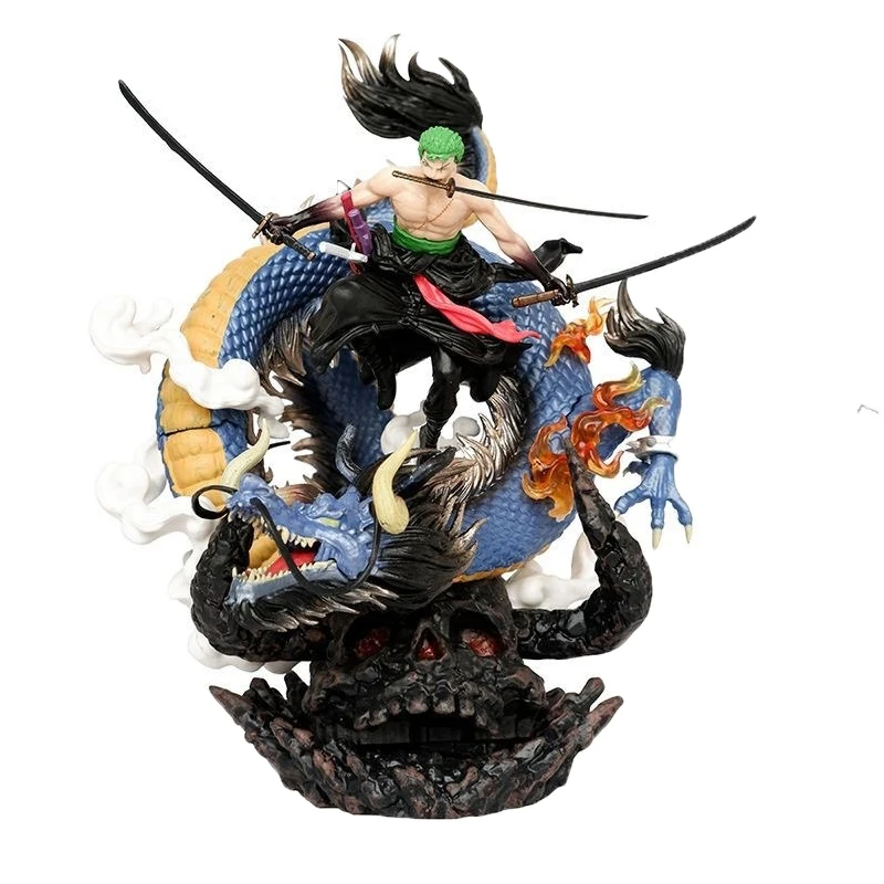 Figurine de dessin animé Roronoa Zoro VS Kaidou Battle GK, une pièce, modèle de Statue, jouets pour enfants, poupée, cadeaux, ornements de bureau