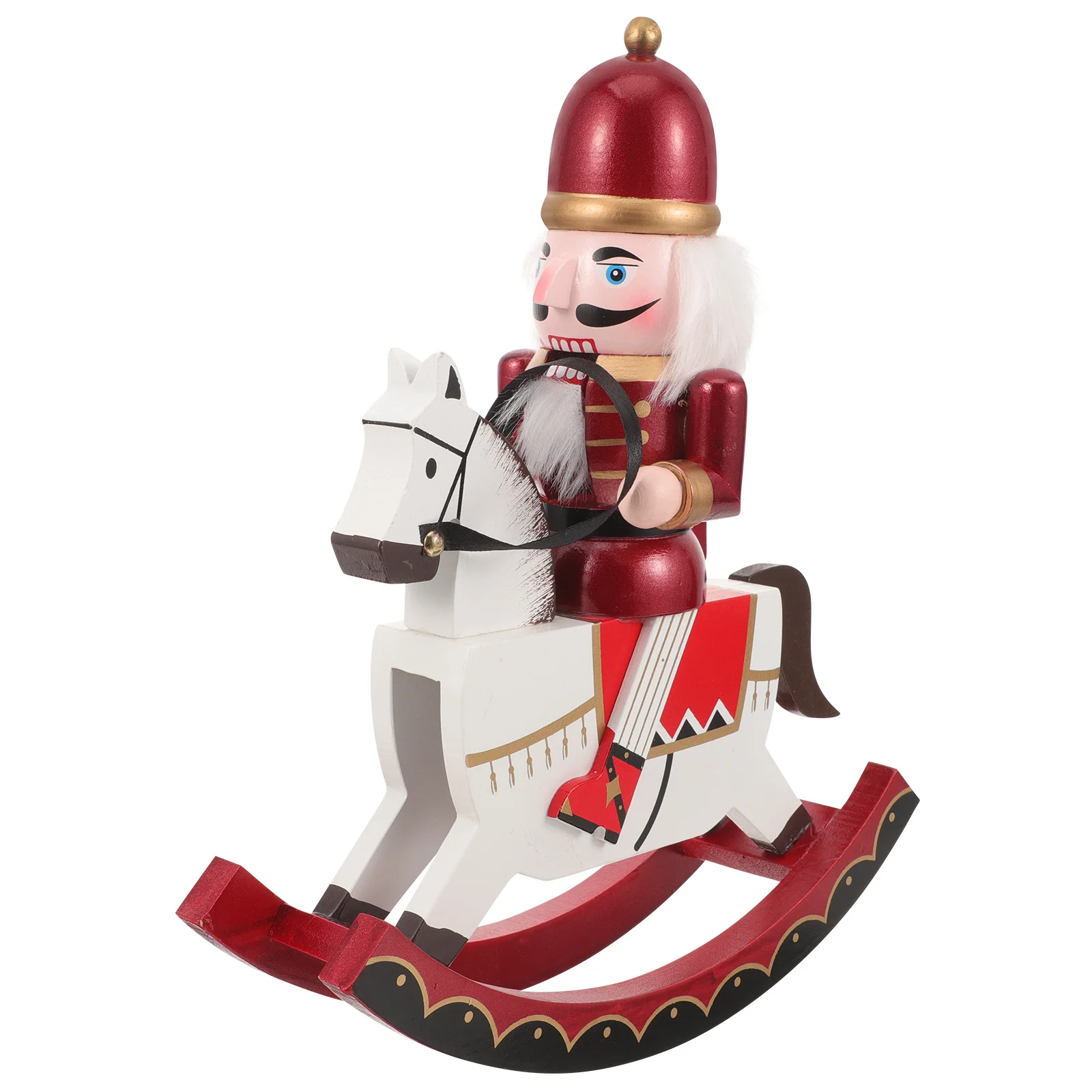 

Festive Wooden Nutcracker Soldier Craft Christmas Decorations Compact Size Desk Cabinet Placement Exquisite Handicraft