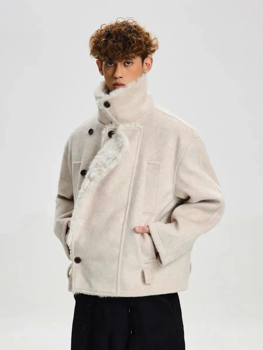 

Мужские зимние куртки с меховым воротником в восточноевропейском стиле, классические, элегантные, дизайнерские, из натурального мягкого теплого меха, высококачественные