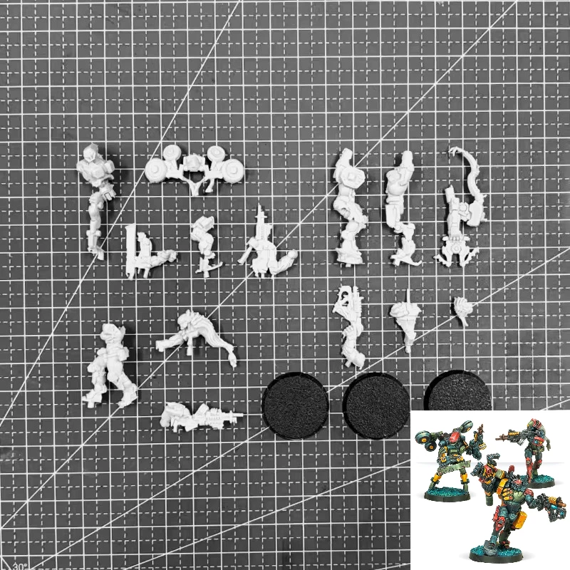 25mm Base Diecast Resin Assembled Model Kit War Game Chess Morat Expansion Pack Unassembled and Unpainted