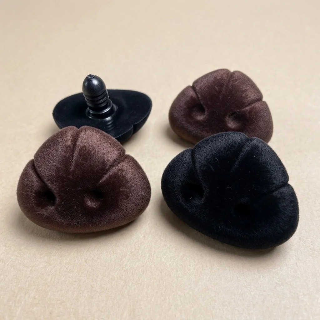 DIY Thread 10/12/26MM Flocking Triangle Simulation Plastic Dog Nose DIY Wool Felt Handmade Plush Toy Accessories