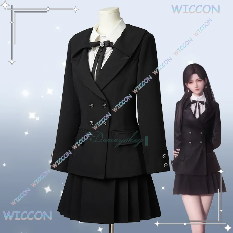 

Amanda/Game Love and Deepspace Heroines Cosplay Costume Black school Uniform Encounter colorful dreams Skirt Dress Halloween Car