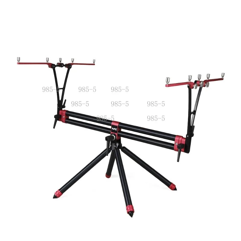 5 Heads Aluminum Alloy Fishing Rod Holder Retractable Folding Triangle Support Bracket