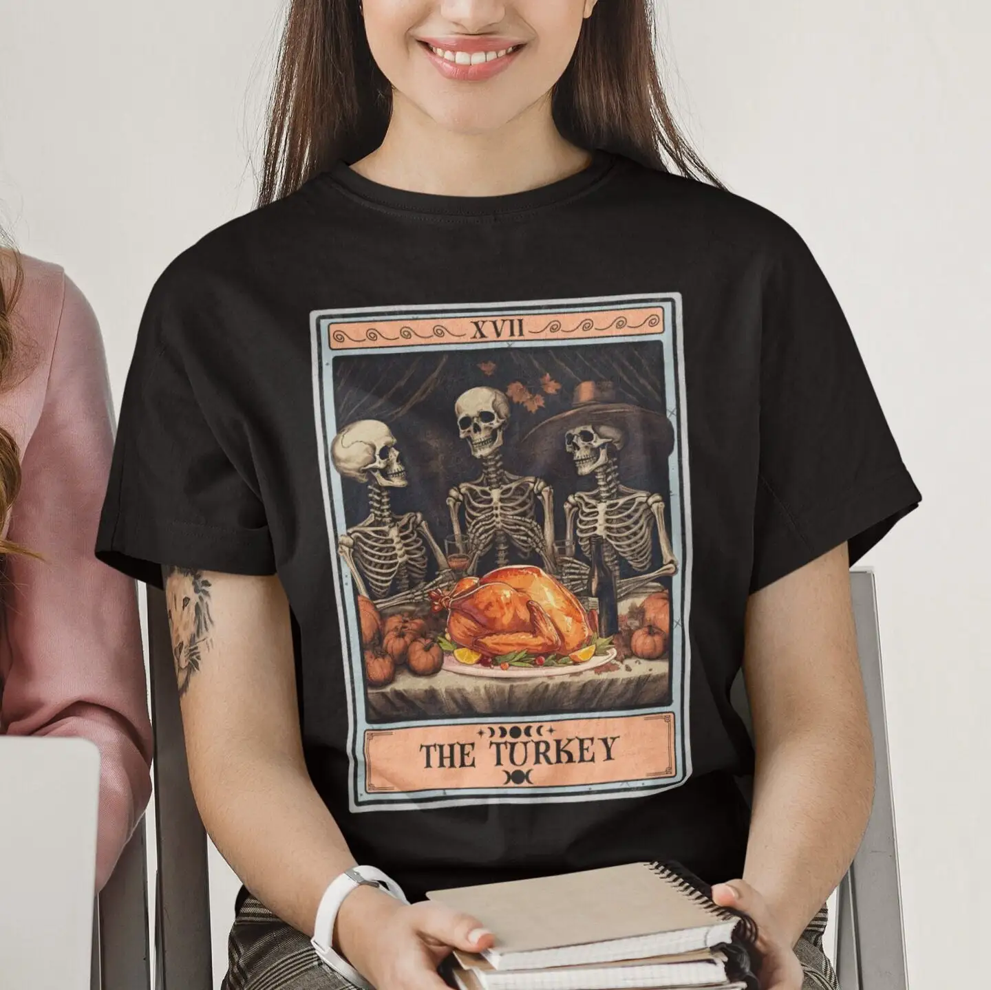 Thanksgiving T Shirt The Turkey Tarot Card