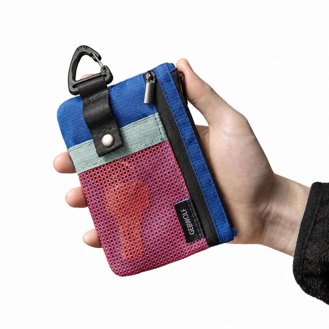 Small Minimalist Wallet for Women Men RFID Blocking, Zipper Coin Pouch with ID Window and Keychain Travel Lanyard Wallet image 3