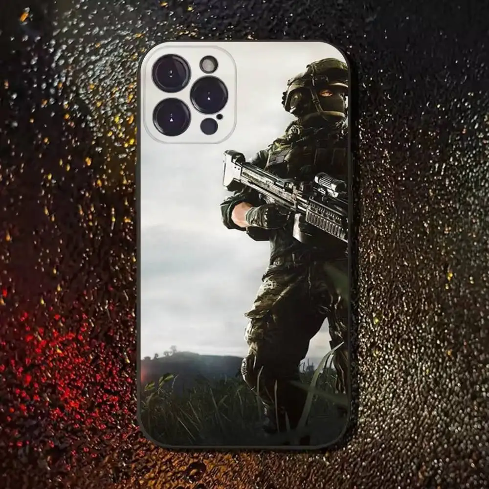 B-Battlefield 6 Game Phone Case For iPhone 17,16,15,14,13,12,11 Plus,Pro Max,XS,X,XR,SE,Mini,8,7,Soft Silicone Black Cover