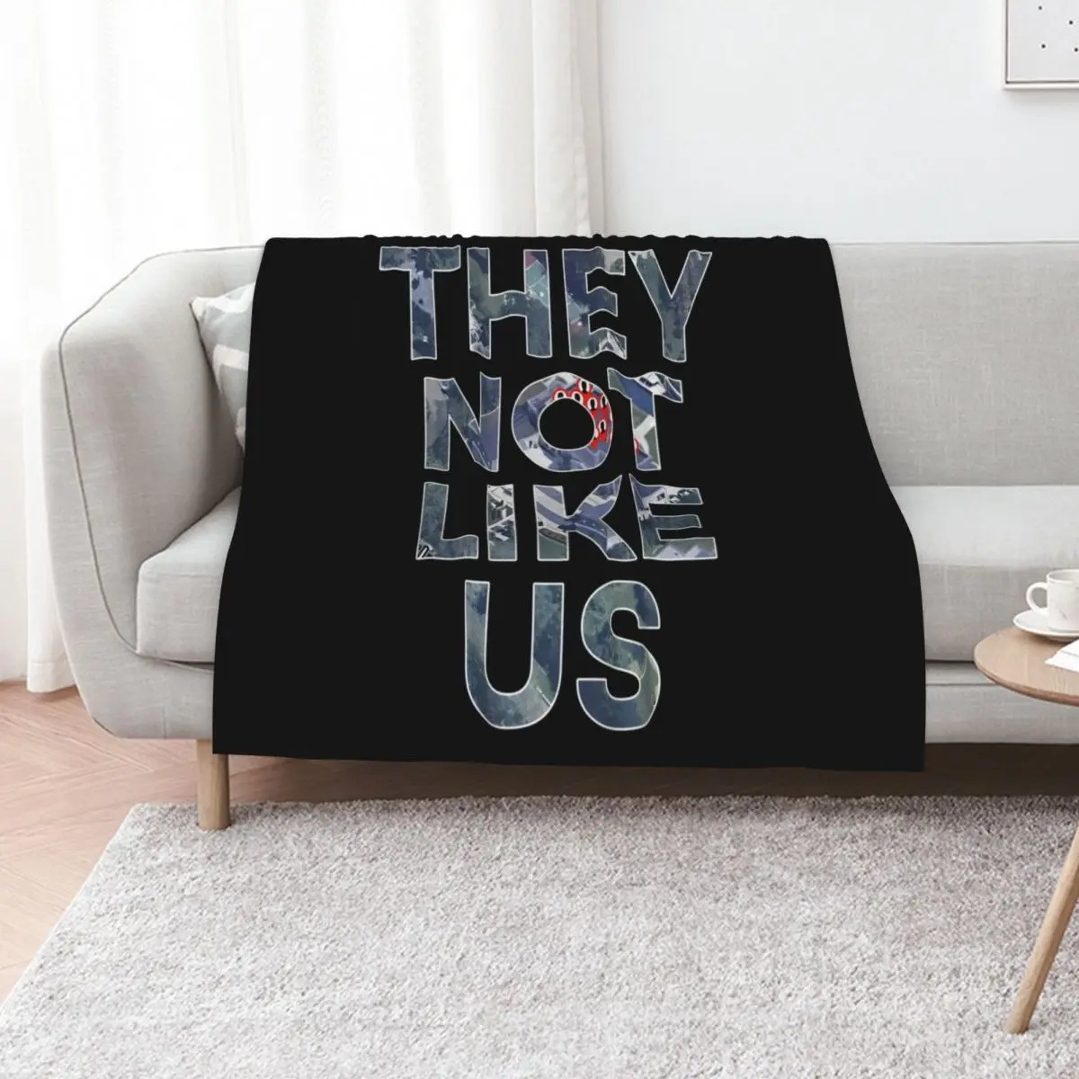 They not like us - Kendrick Lamar Throw Blanket warm for winter Luxury St Designers Blankets For Bed Cute Shaggy Blankets