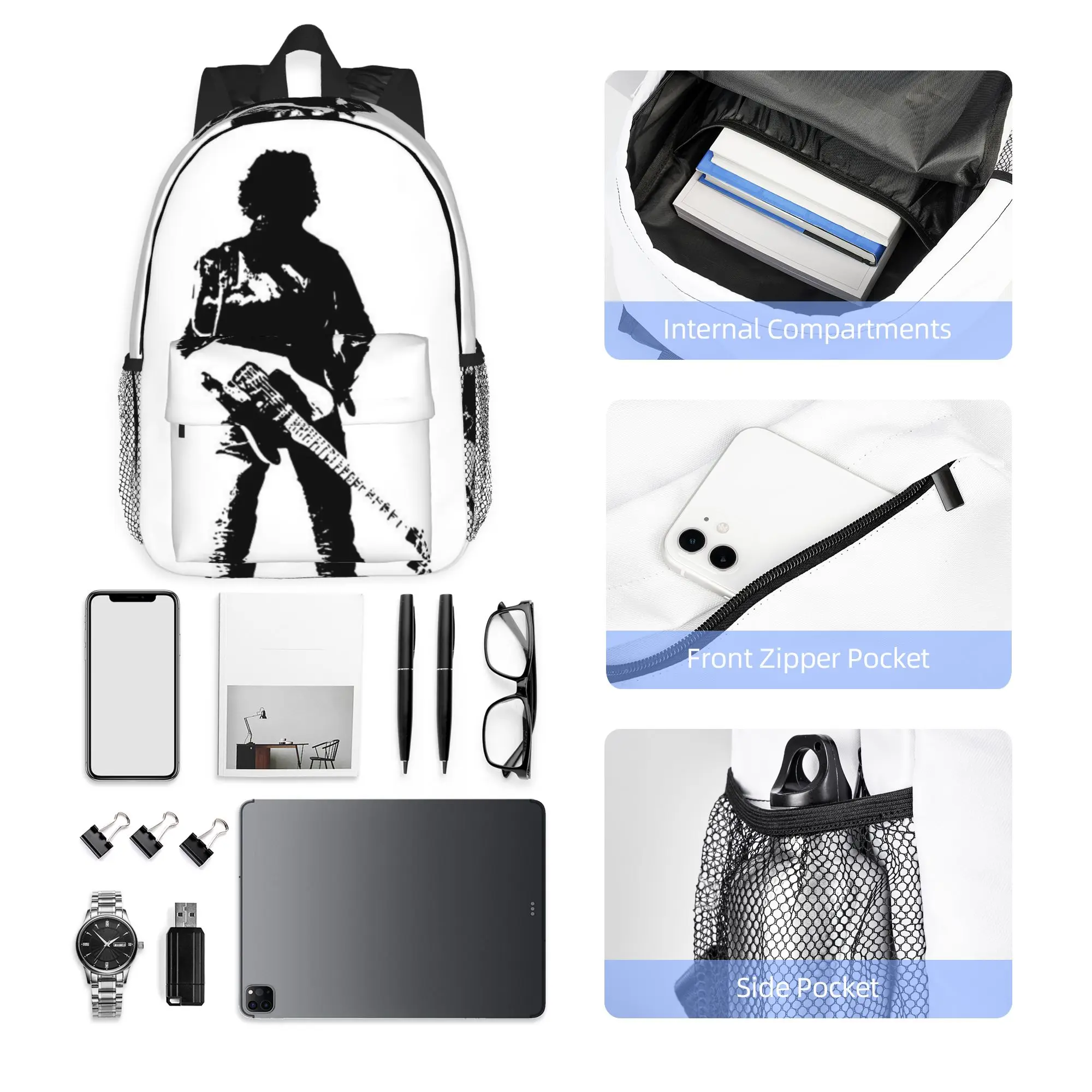 Bruce Springsteen  Backpack Hot Sale Daypack Large Capacity Boys Girls BookBag Shoulder Bags for Men Women School Bag