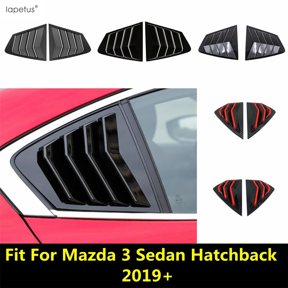 

Car Rear Window Louvers Spoiler Panel Decoration Air Vent Panel Cover Trim For Mazda 3 2019 - 2023 Plastic Exterior Accessories